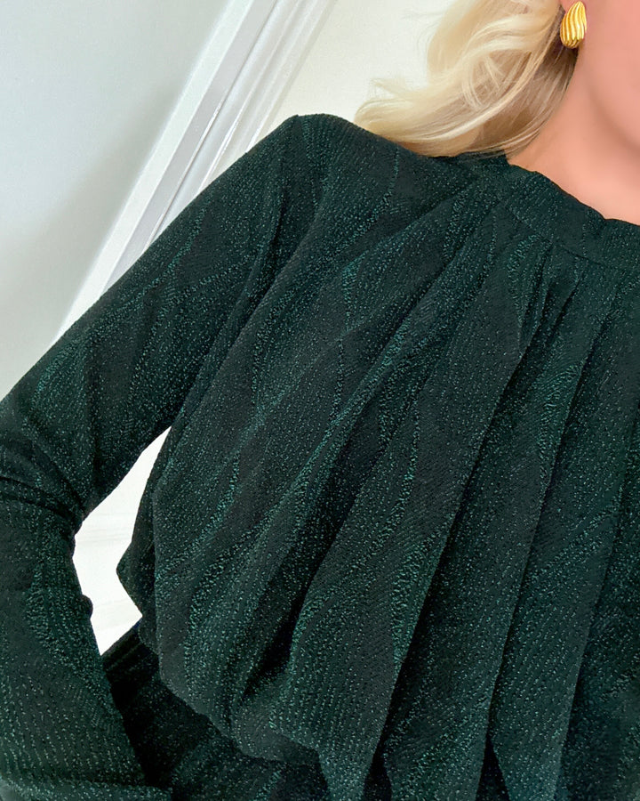 Y.A.S kjole yen ls long ponderosa pine/black lurex