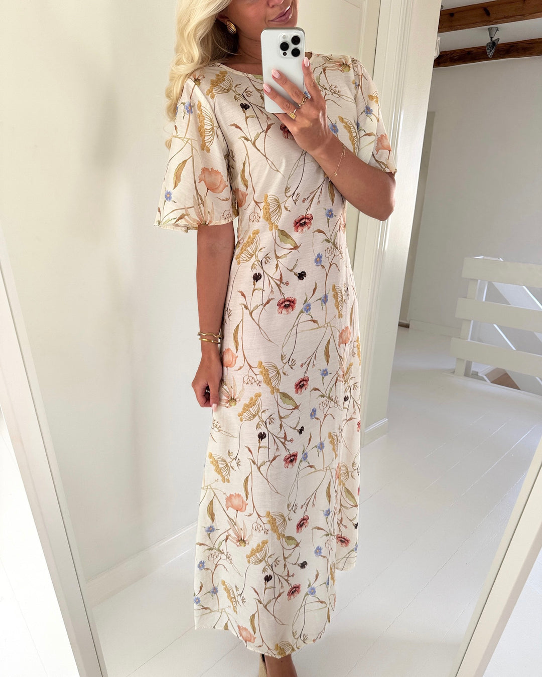 JDY kjole ace life ss long pristine meadow flowers - FORUDBESTILLING LEV. UGE 17