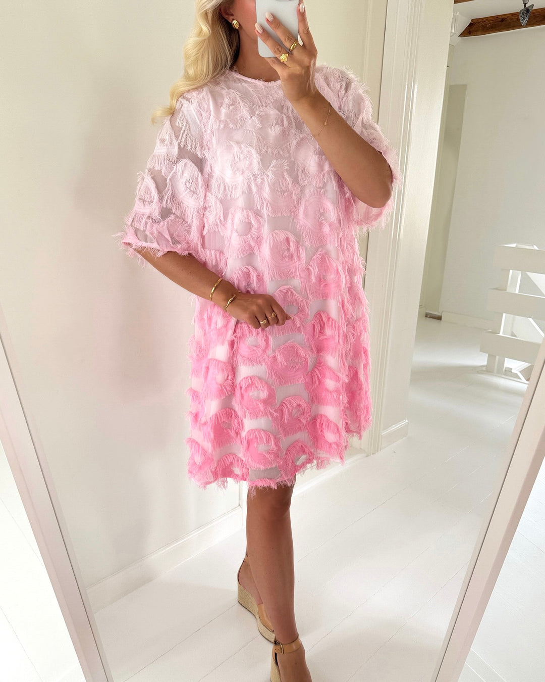 Y.A.S kjole panilla ombre 2/4 pink frostin/w ballarin