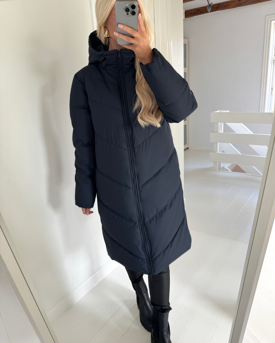 JDY jakke ulrikka life water rep puffa otw noos dark sapphire