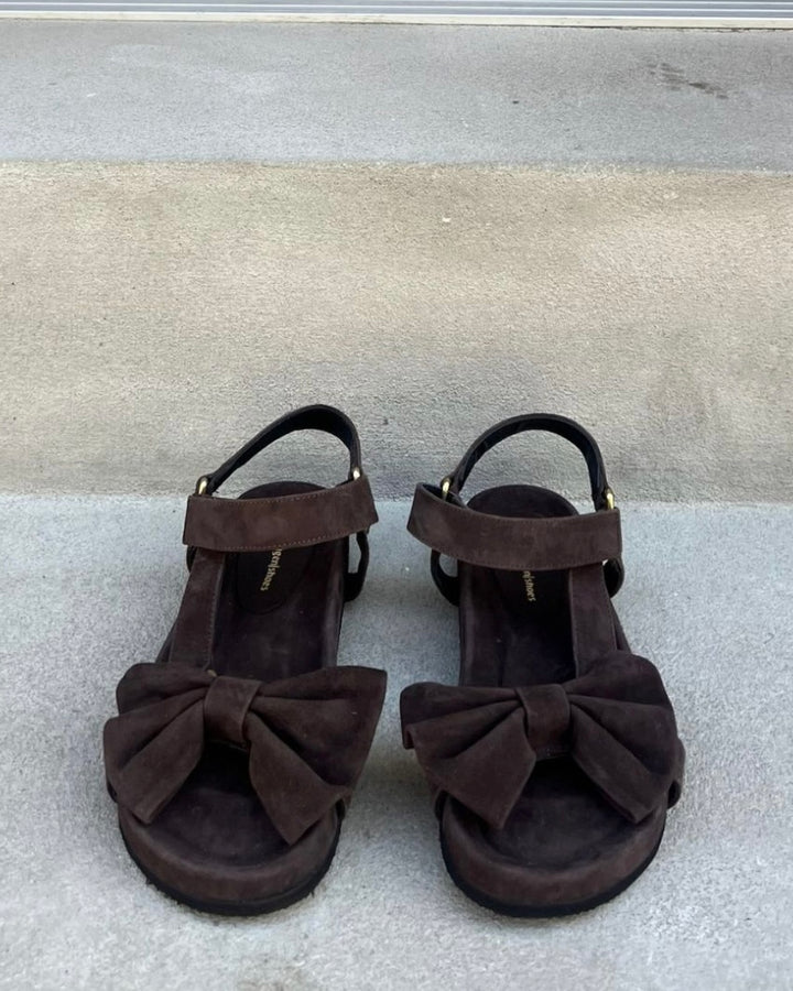 Copenhagen Shoes sandaler sky and diamonds suede dark brown