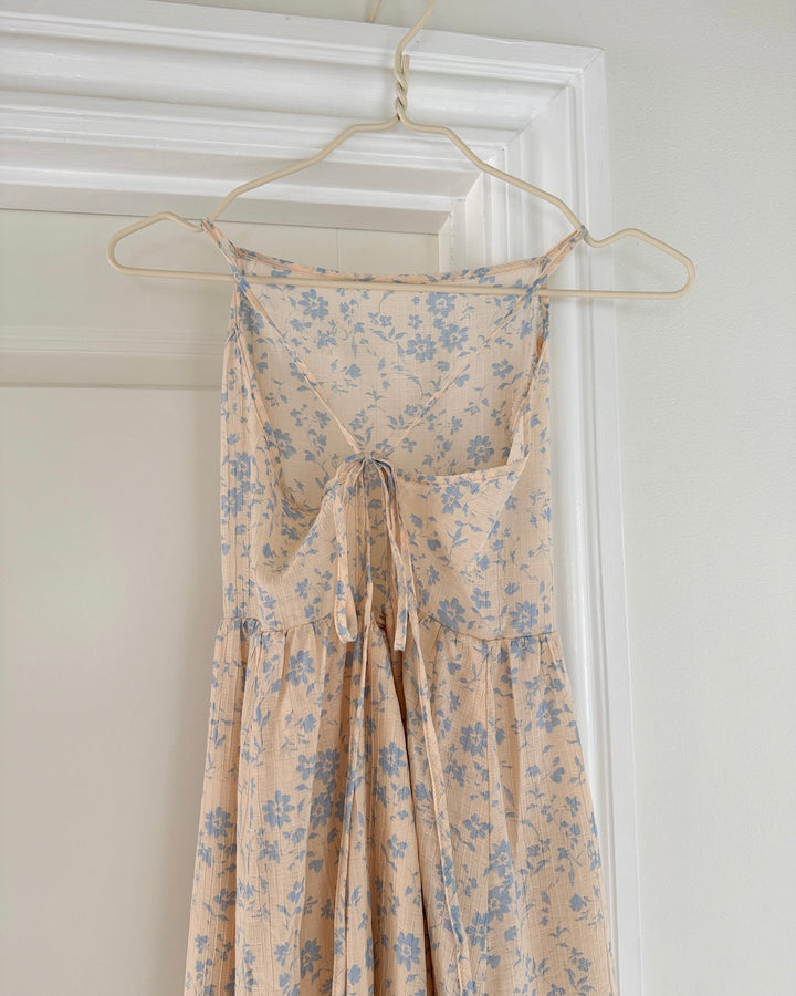 Only kjole eloise maxi strap ox wvn ecru/cashmere