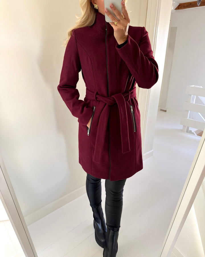 Vero Moda jakke classbessy wool blend windsor wine