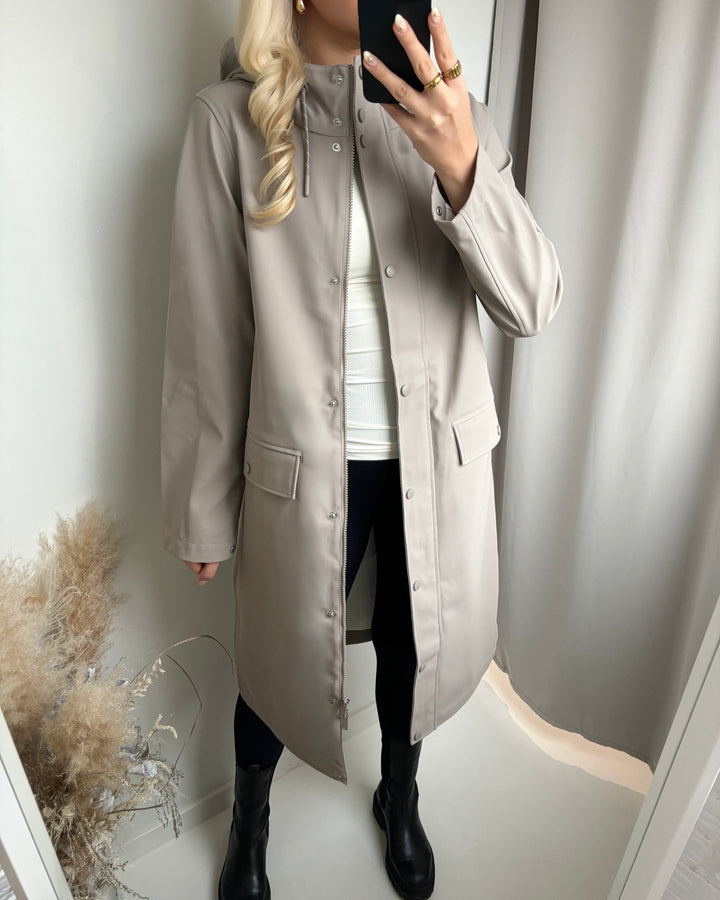 Vero Moda regnjakke malou coated moon rock