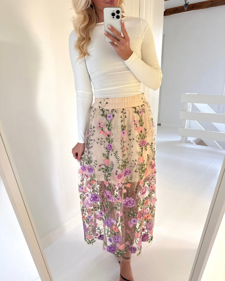 A-View nederdel fuschia green/purple