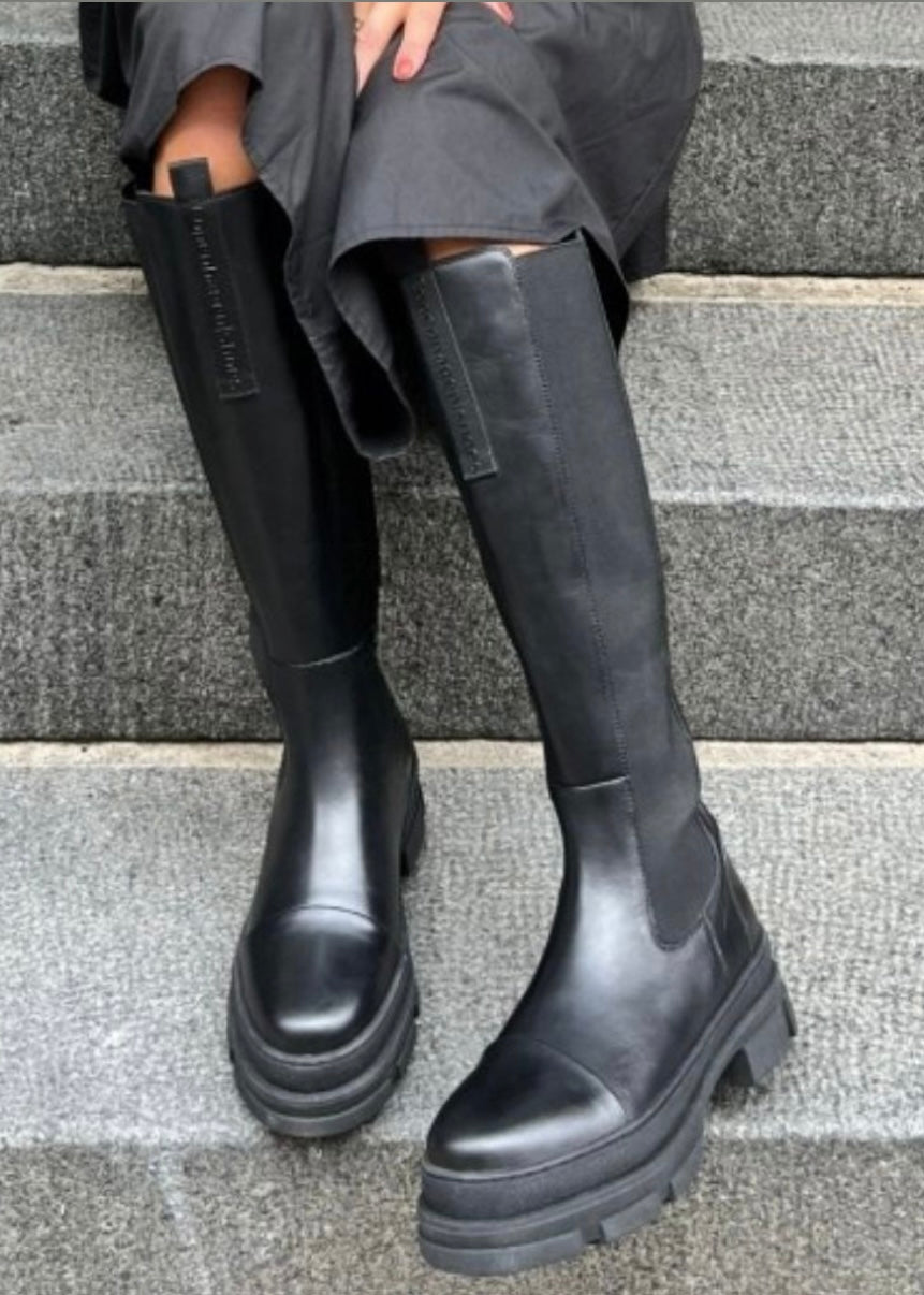 Copenhagen Shoes støvler follow me zipper black (with black stiches)