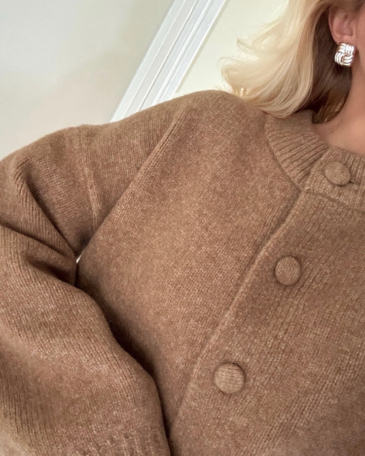 JDY cardigan kimie life ls knit camel melange