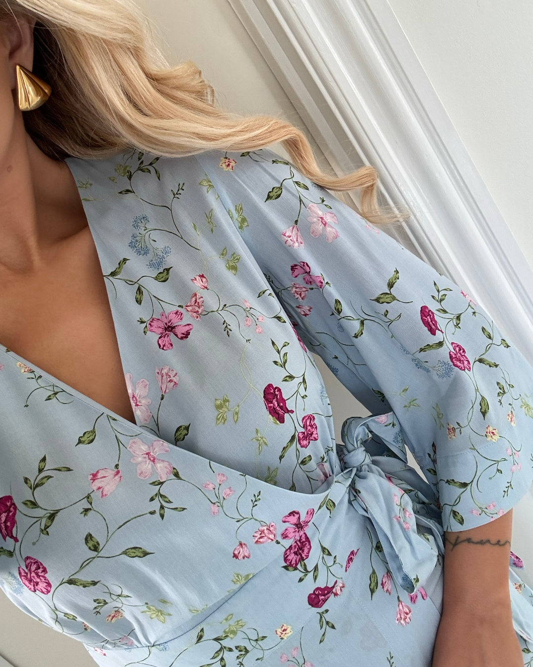 Y.A.S kjole savanna 3/4 wrap long skyway botalia - FORUDBESTILLING LEV. UGE 17/18