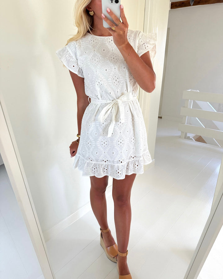 Vero Moda kjole eliza short snow white