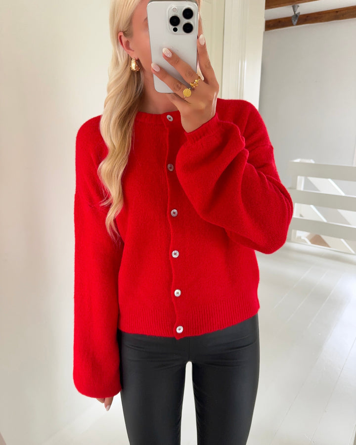 Only cardigan isabella ls north racing red