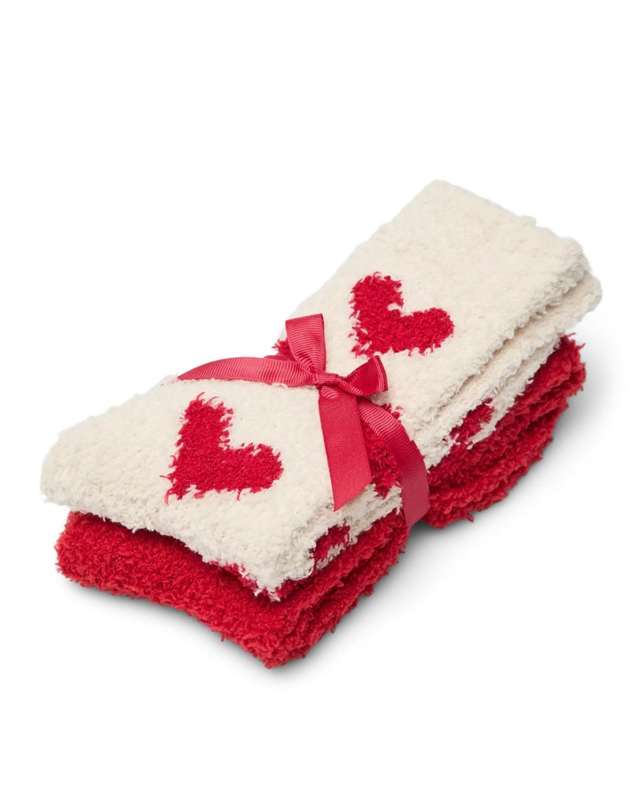 Vero Moda strømper dora fluffy 2-pack xmas karanda red/birch/hearts