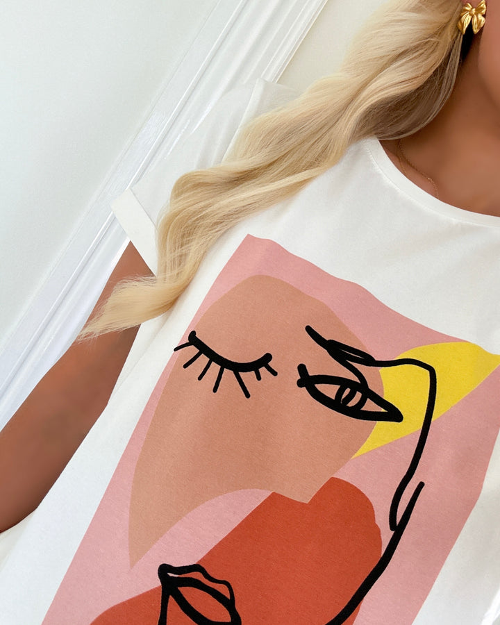 Love&Divine t-shirt love-tee cream/rust