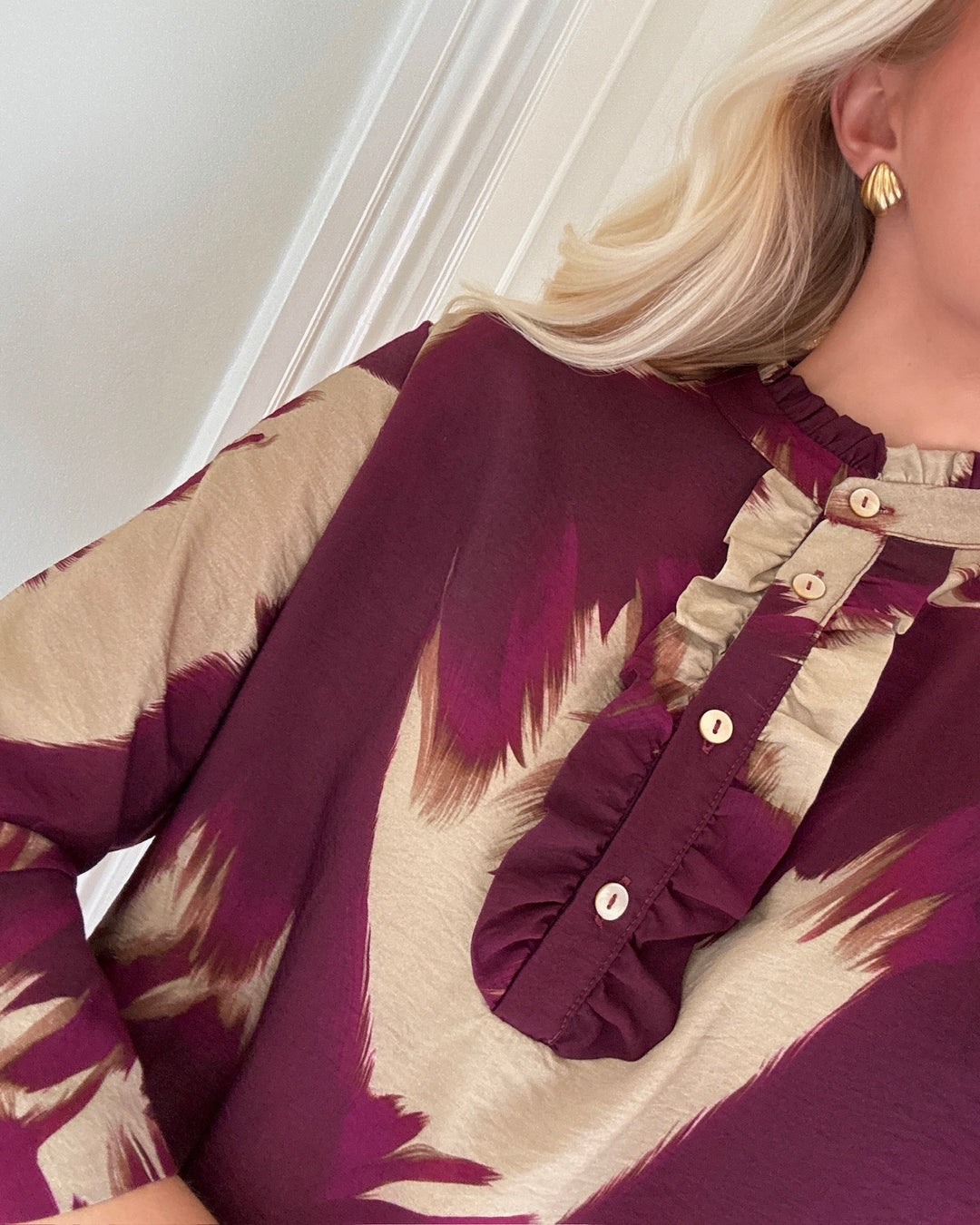 Love&Divine kjole love622-24 bordeaux leaf