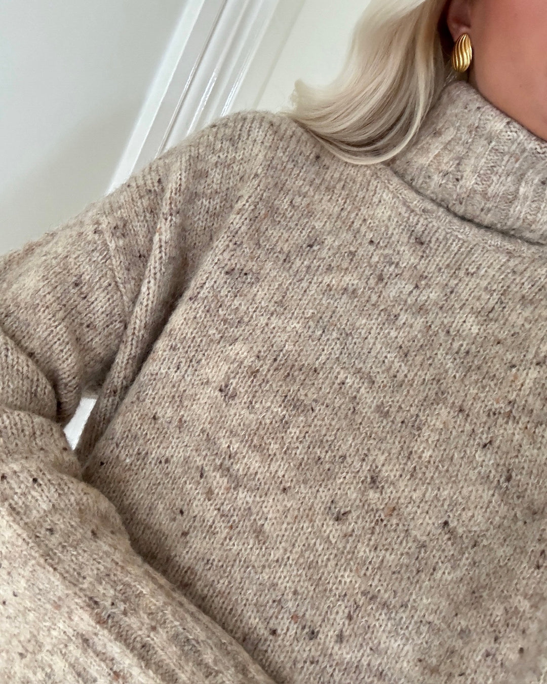 Vero Moda strik ingrid ls roll neck silver mink/melange