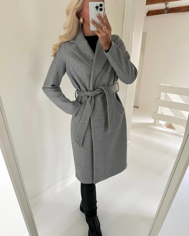 Vero Moda frakke fortuneaya light grey melange