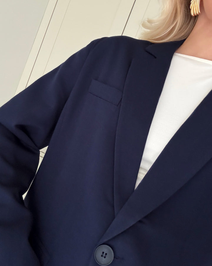 Pieces blazer kamil ls loose maritime blue