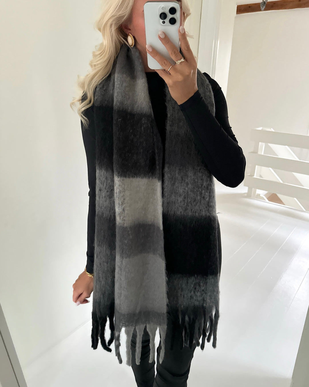 Vero Moda halstørklæde ivy league pinestripe/griffin/black/glacier grey