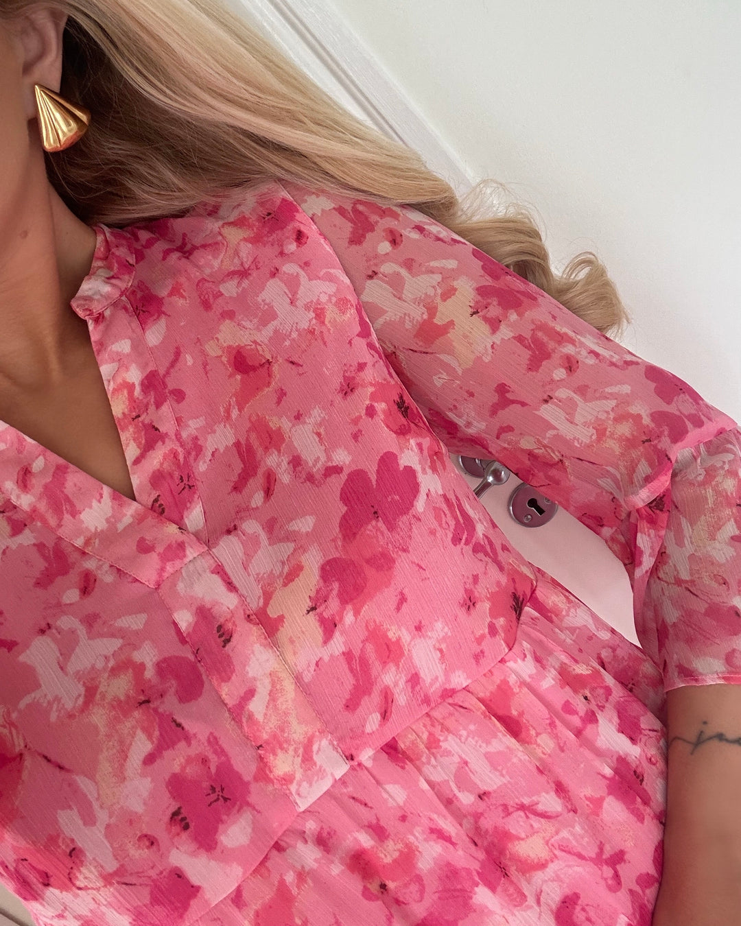 Vero Moda kjole smilla 3/4 short rose shadow sally