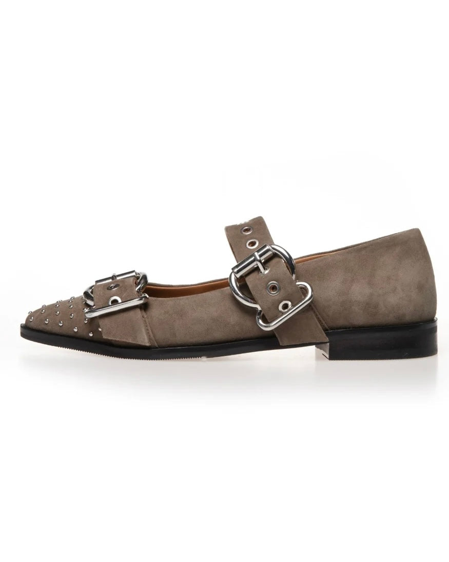 Copenhagen Shoes ballerina future vibes suede green