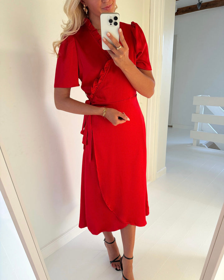 A-View kjole peony red