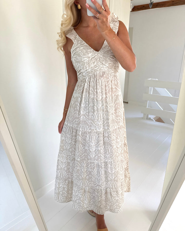 Vero Moda kjole dicthe sl frill ankle pumice stone ally