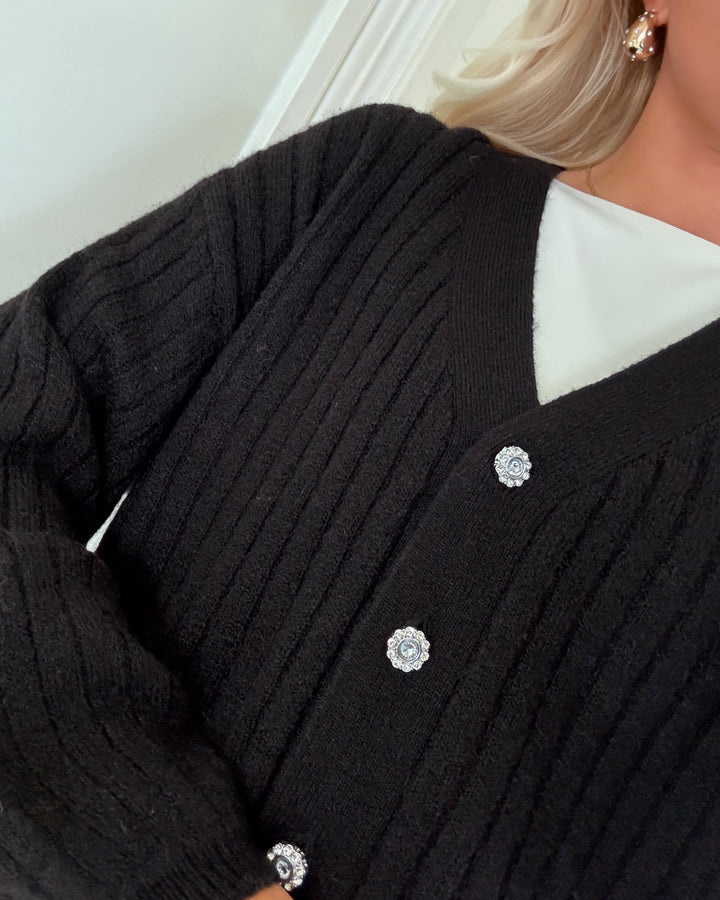Vero Moda cardigan elya ls v-neck black
