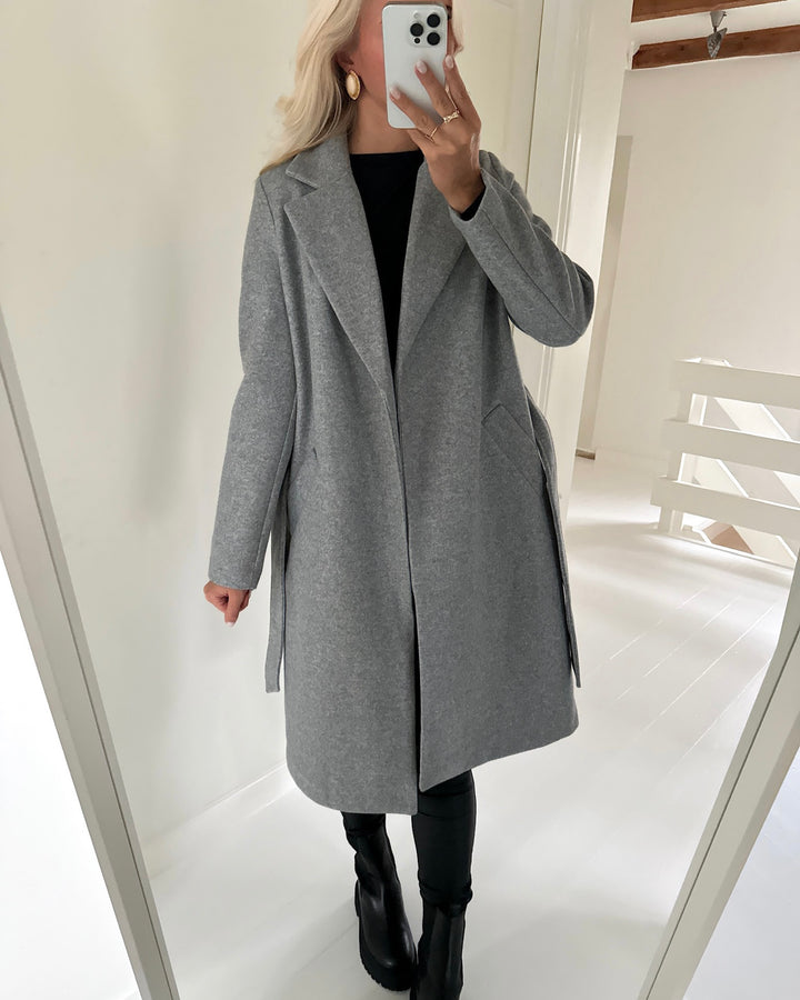 Vero Moda frakke fortuneaya light grey melange