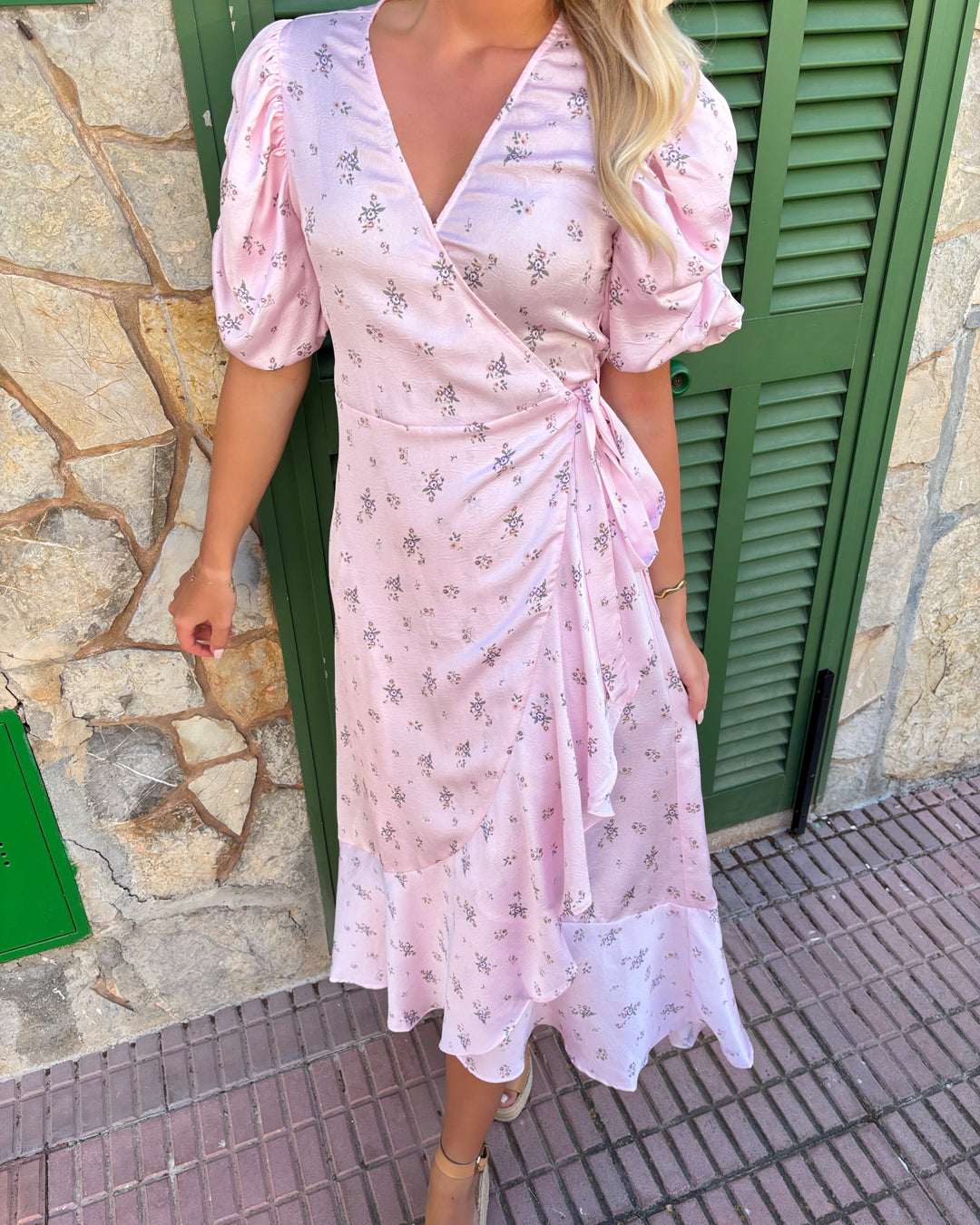 A-view kjole sinda flower rose/green