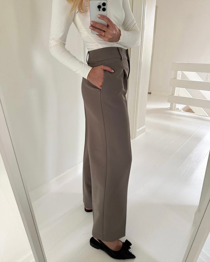 JDY bukser cille hw wide driftwood - FORUDBESTILLING LEV. UGE 7