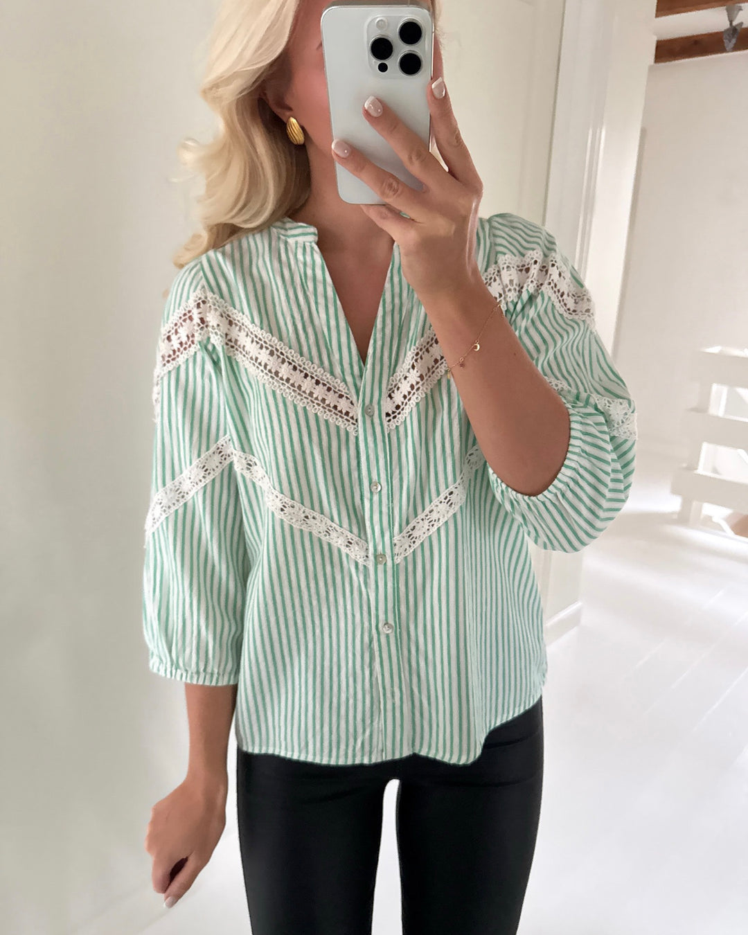 Love&Divine skjorte love1120 cream/l. jade