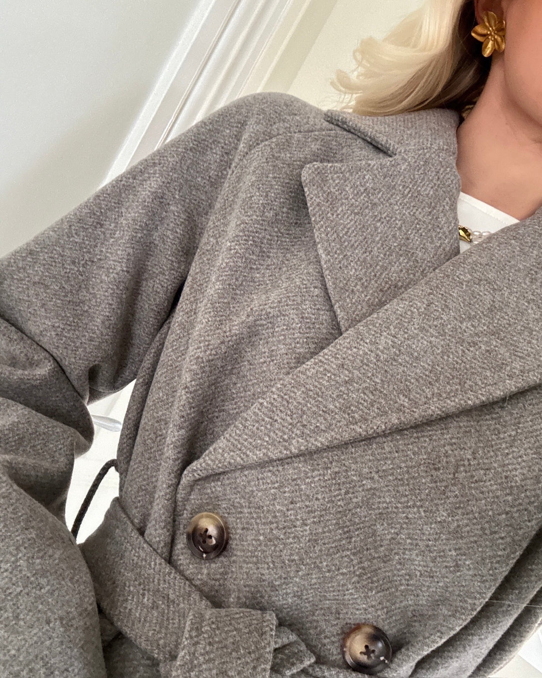 Pieces frakke marbel long morel