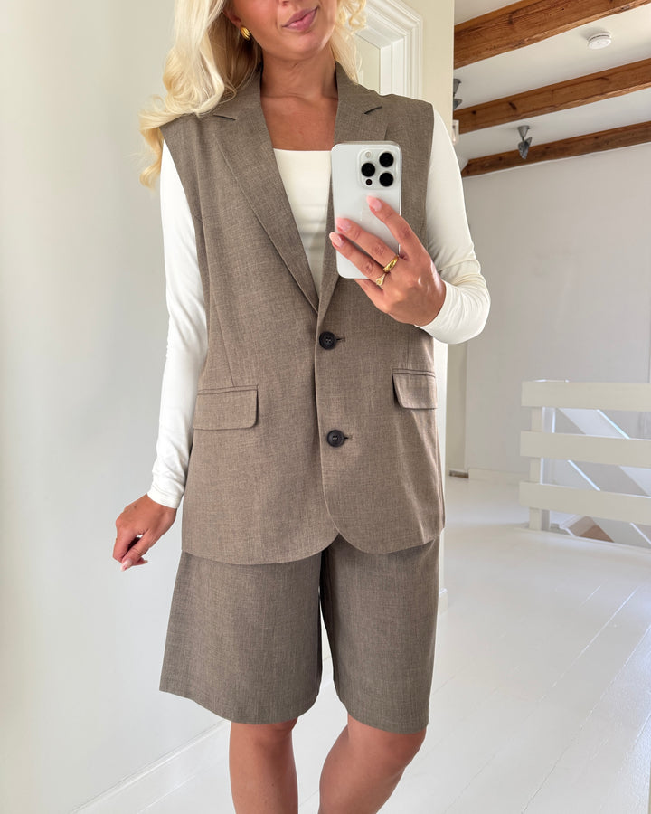 Only shorts linda hw mel long major brown/melange