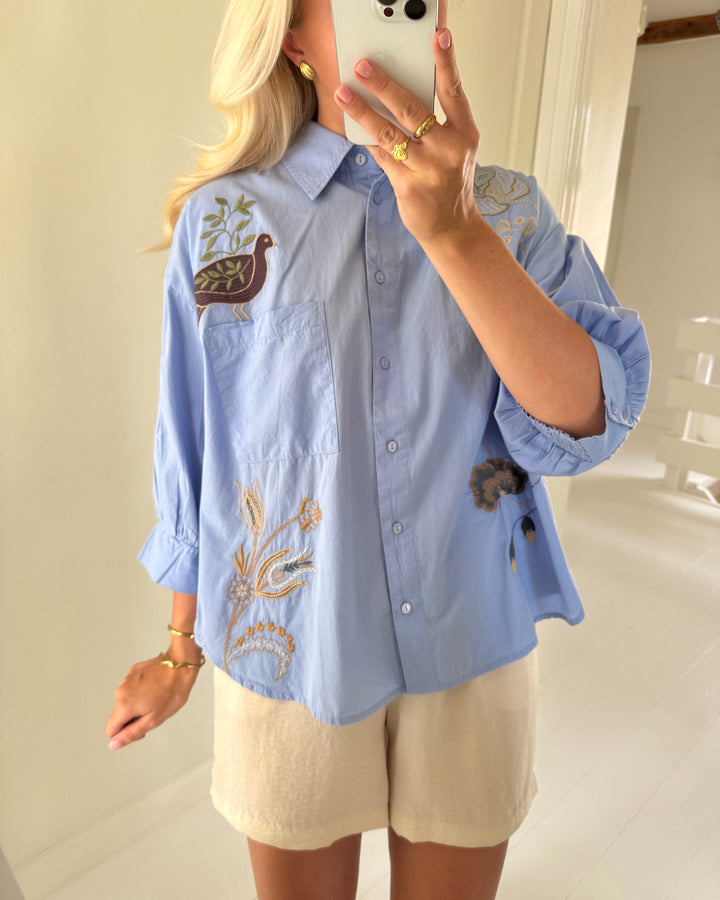 Love&Divine skjorte love1604-04 ice blue/emb