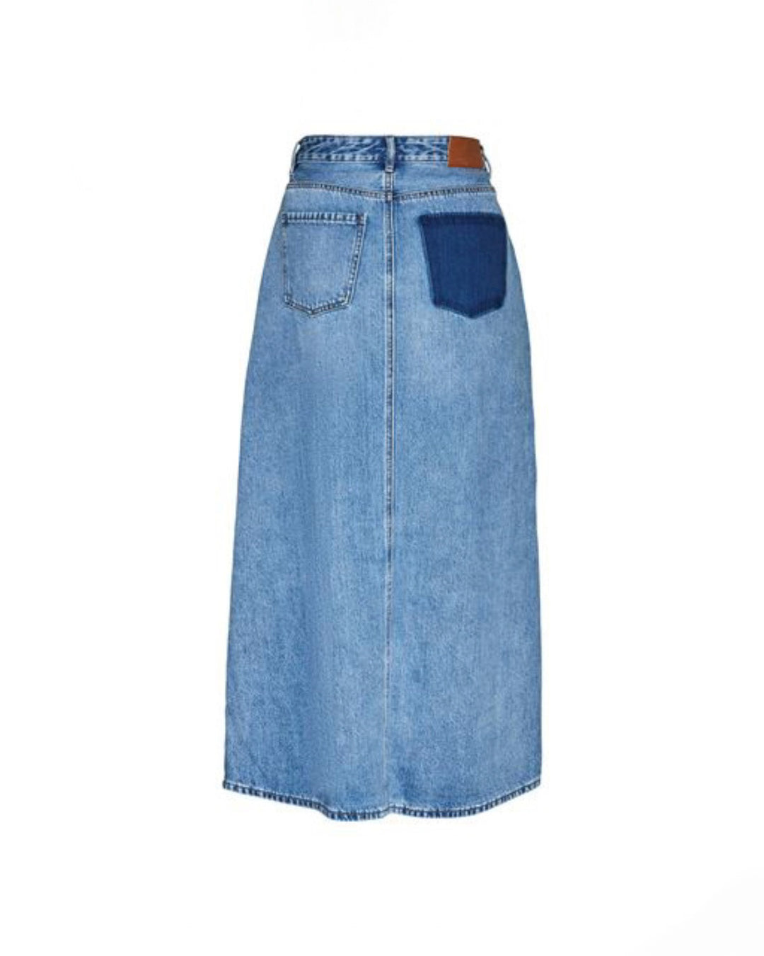 Vero Moda nederdel hart mr slit long denim medium blue denim