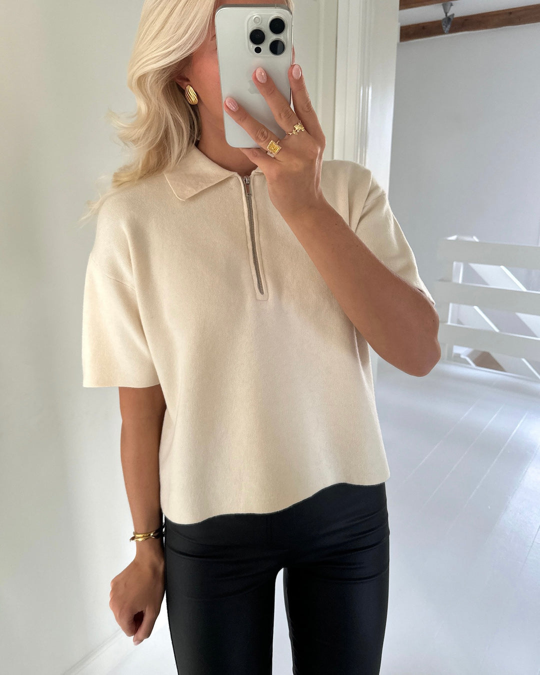 Vero Moda polo gold 2/4 pullover birch