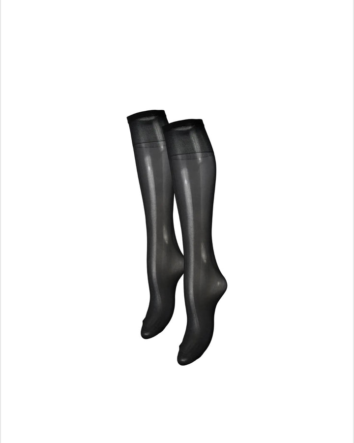 Pieces nylonstrømper movia knee 2 pack d2d fsy black