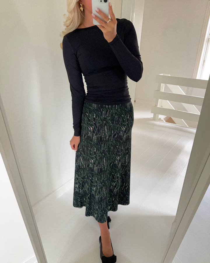 Sister's Point nederdel vya hunter green/zebra