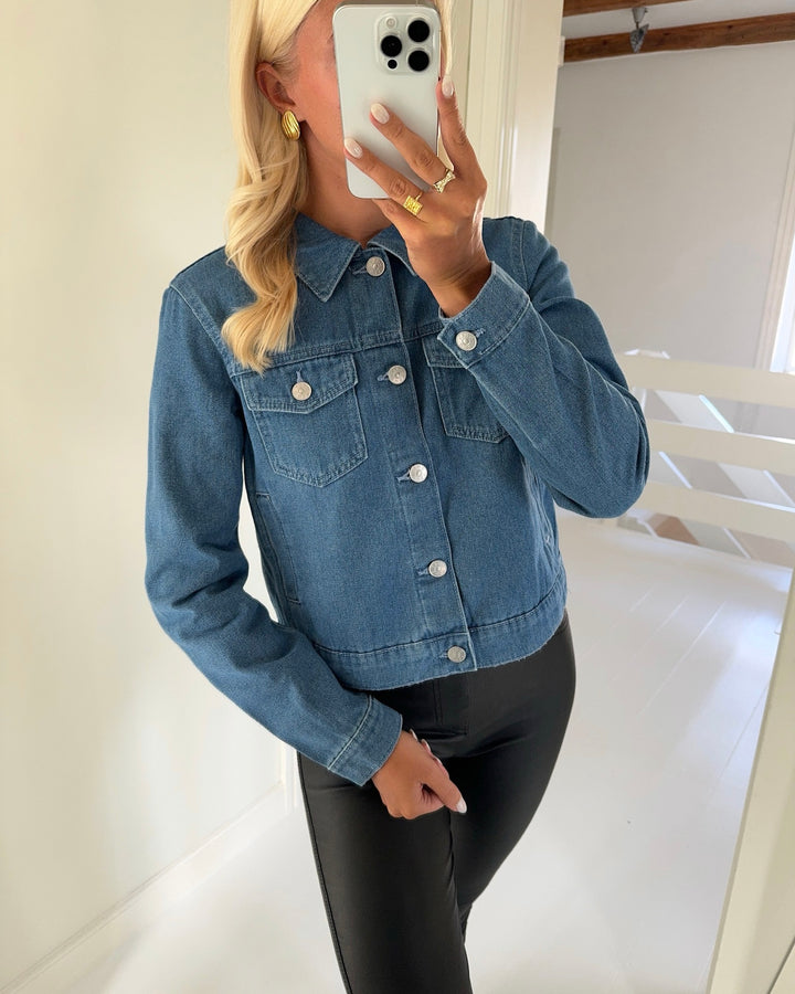 Only jakke rillo ls light blue denim