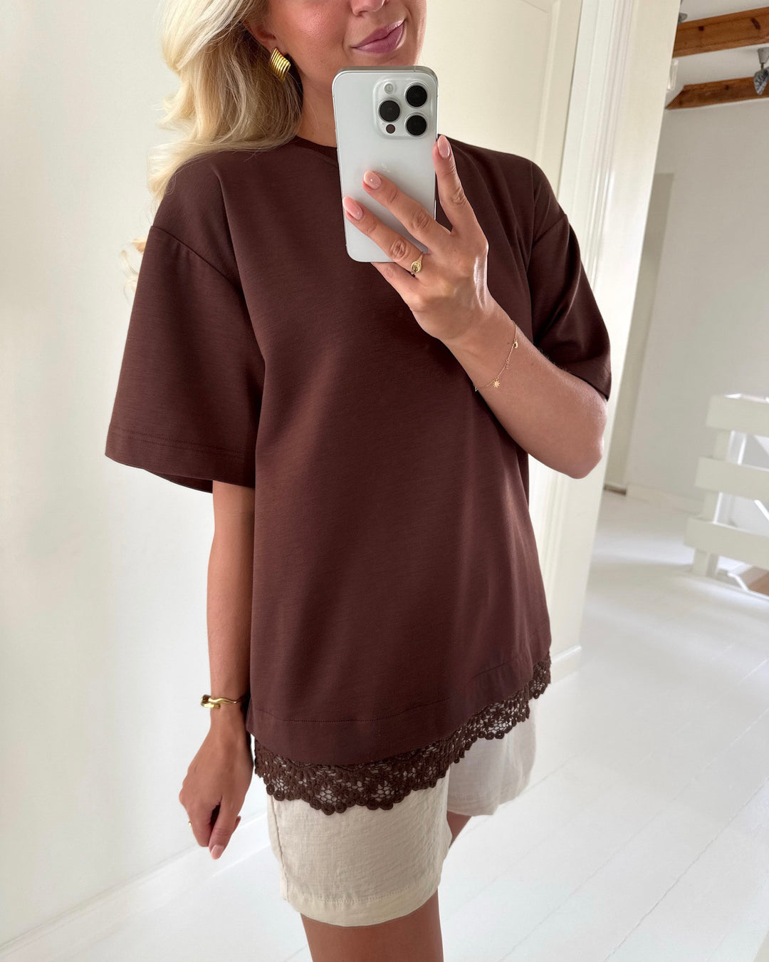 Love&Divine t-shirt love1462 brown lace