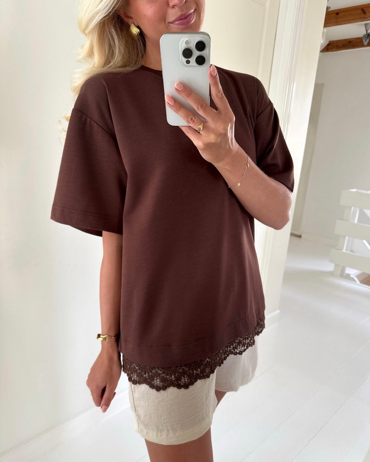 Love&Divine t-shirt love1462 brown lace