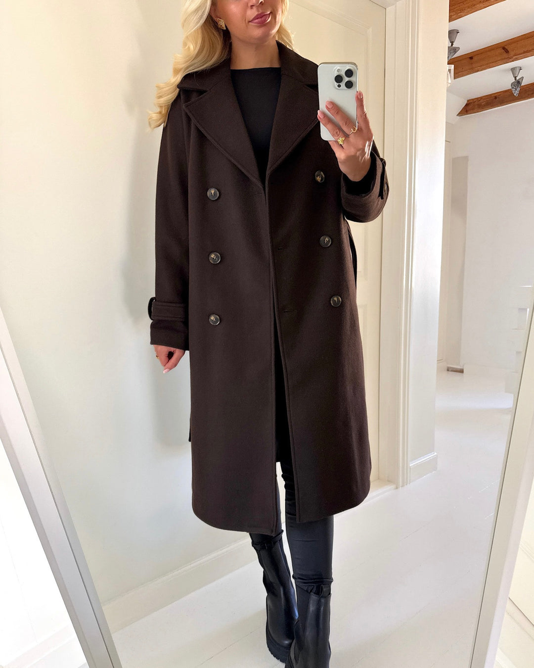 Vero Moda jakke fortunevega long chocolate torte melange