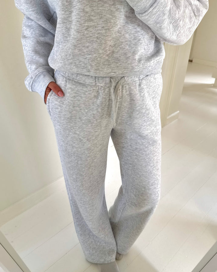 Only bukser best straight light grey melange
