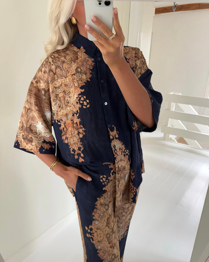 Love&Divine skjorte love971-12 navy/paisley