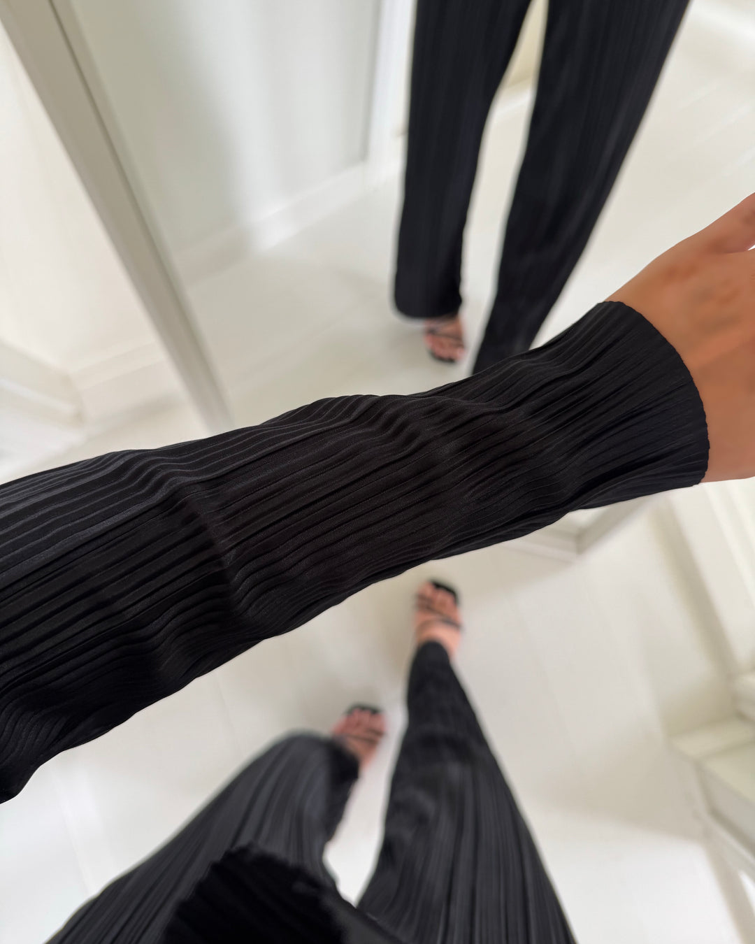 Vero Moda bluse plis knot black