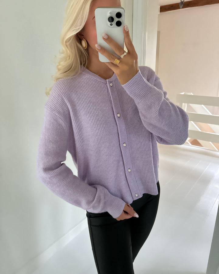 JDY cardigan lumi life ls button pastel lilac/melange
