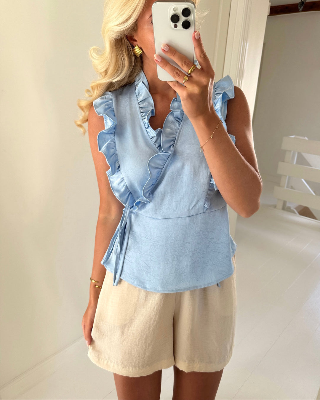 A-View top kady light blue