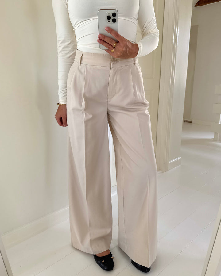 Vero Moda bukser nille hw wide oatmeal