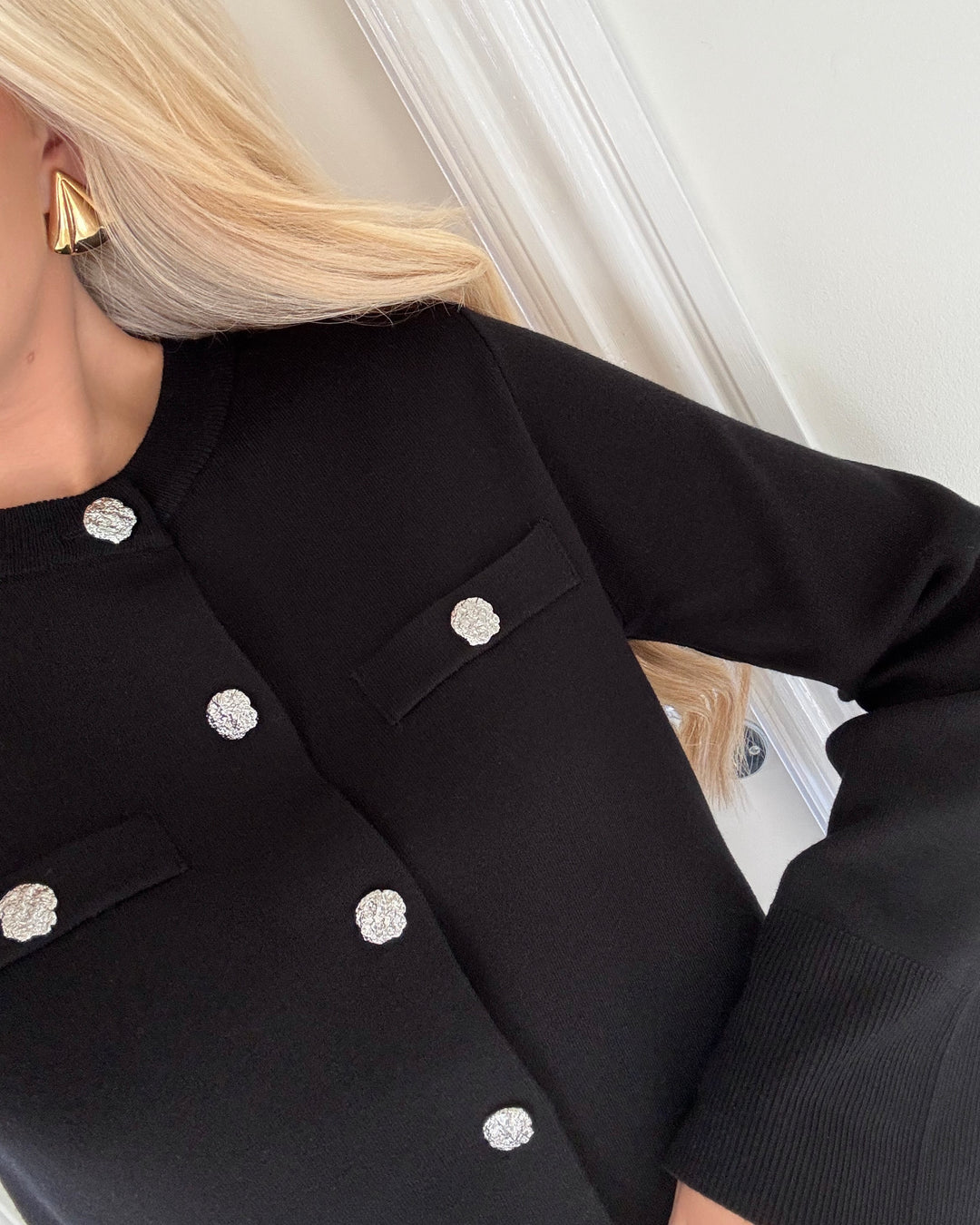 Y.A.S cardigan pimi ls knit black