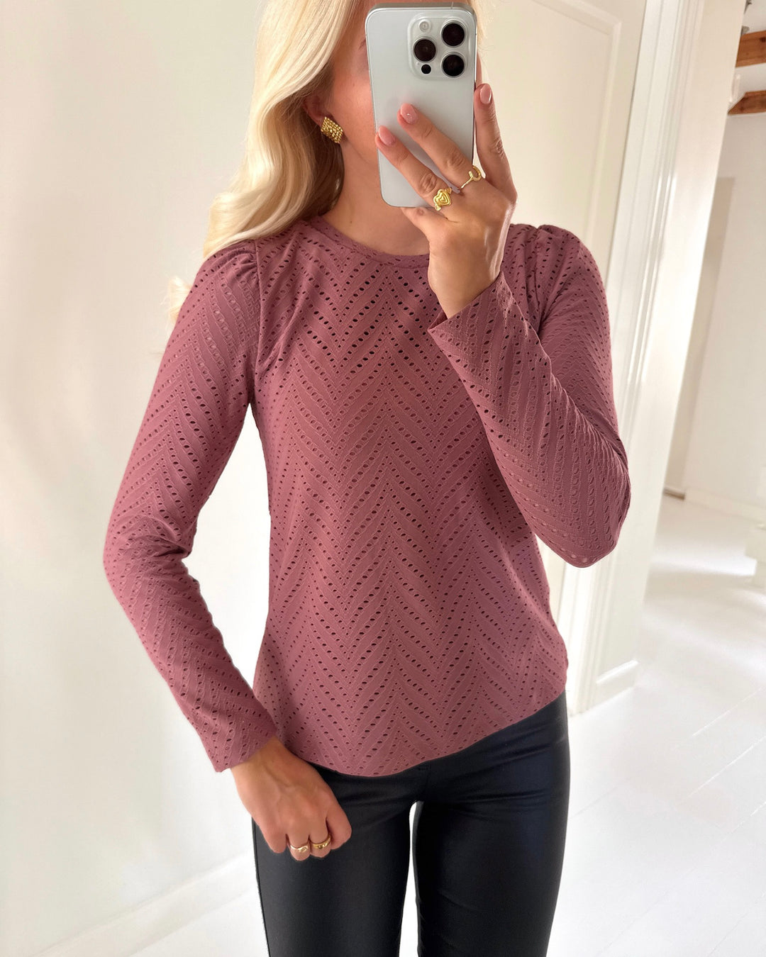JDY bluse carla cathinka ls o-neck rose brown