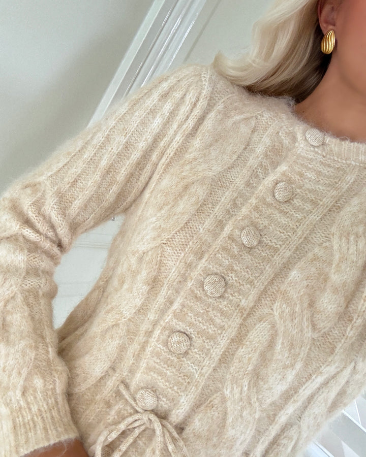 Vero Moda cardigan lisa ls string oatmeal/melange